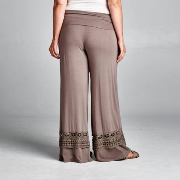 plus size lace pants